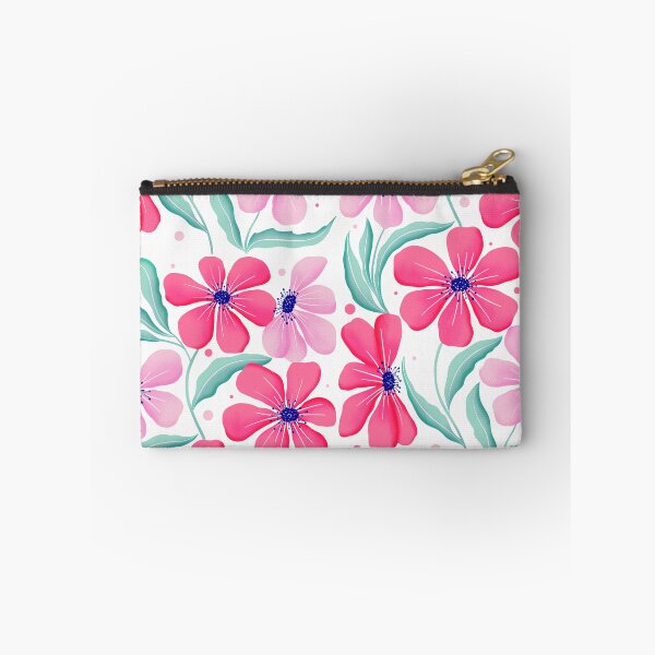 Item preview, Botanical art in pink. Modern Flowers Dancing. Floral Pattern in Pink and Mint Green. designed and sold by Sandra Brezina.
