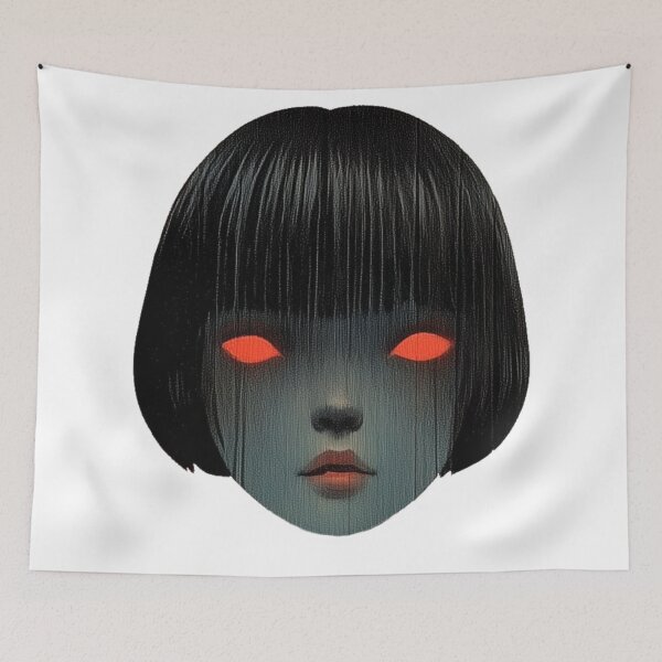 Item preview, Free Hugs. Funny scary creepy girl design. designed and sold by Shoot-The-Moon.