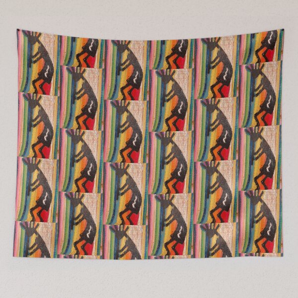 Item preview, Colorful Kokopelli – Recycled Wood and Oil Pastels designed and sold by BABAGURUJI.