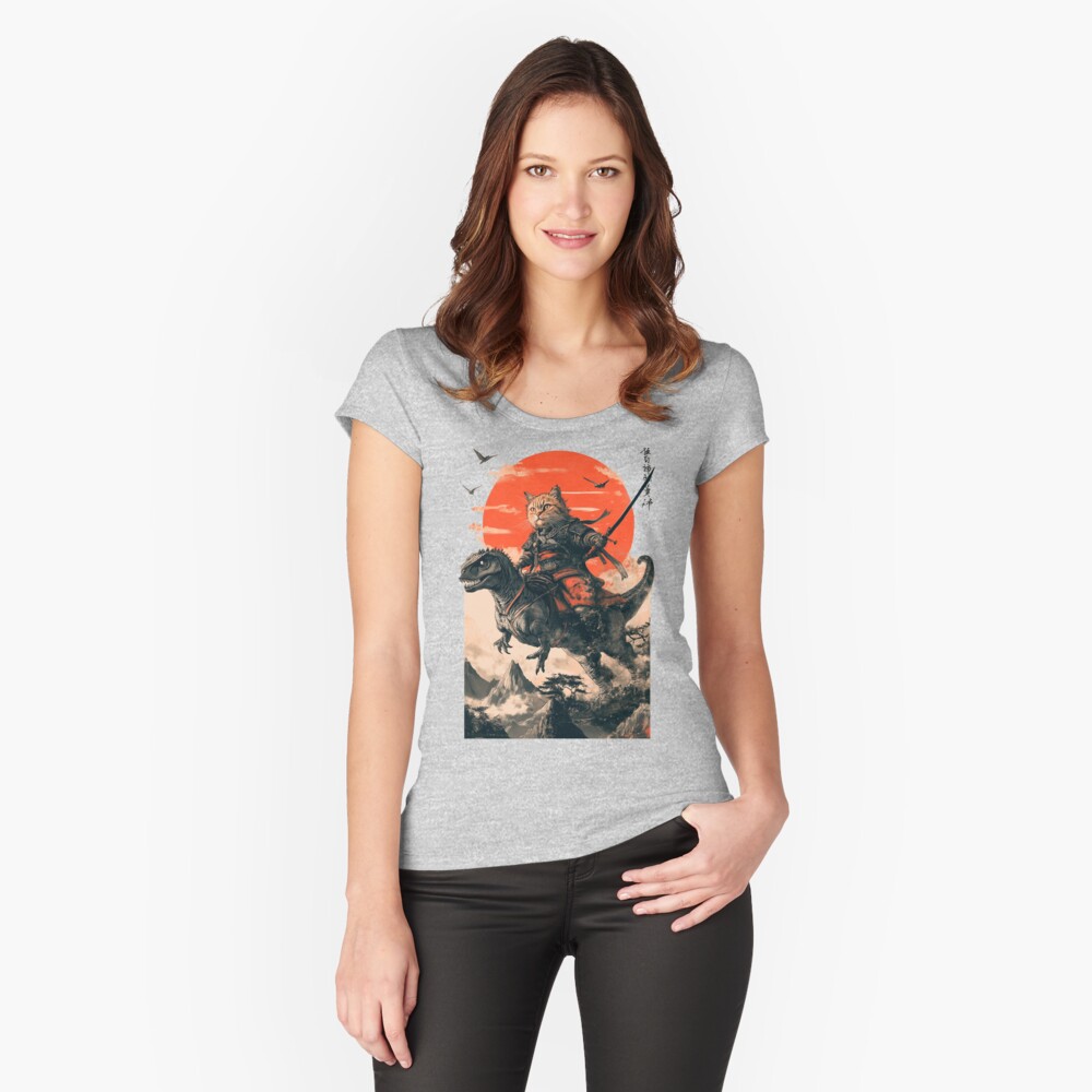 Item preview, Fitted Scoop T-Shirt designed and sold by TheSamuraiCat.