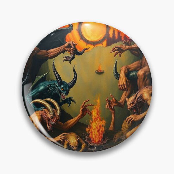 Item preview, The Denizen Demons of Hell a Hellscape cool design designed and sold by Vintage Designs +.