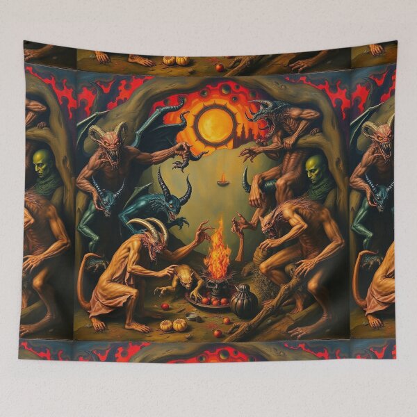 Item preview, The Denizen Demons of Hell a Hellscape cool design designed and sold by Vintage Designs +.
