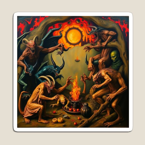 Item preview, The Denizen Demons of Hell a Hellscape cool design designed and sold by Vintage Designs +.