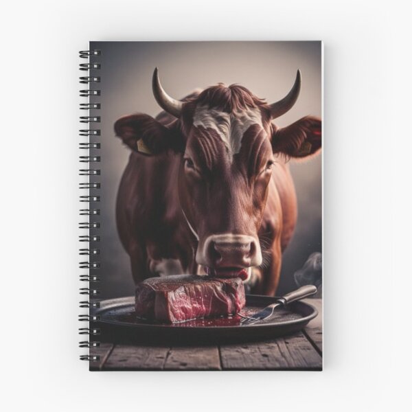 Item preview, Vaca comiendo bistec designed and sold by ComicStickerLab.
