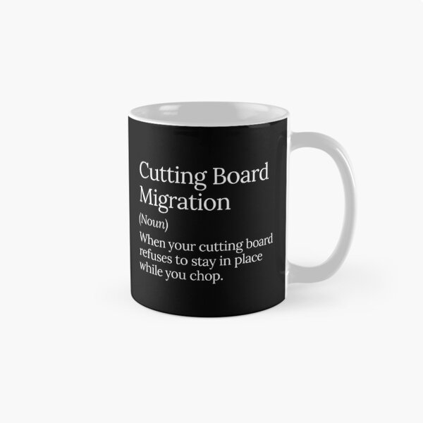 Item preview, Cutting Board Migration Funny Kitchen designed and sold by MuzamilAhmed.