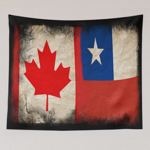 Item preview, Canadian Flag and Chile flag Pride Wear Design. Chilean designed and sold by LovelyHappyGift.