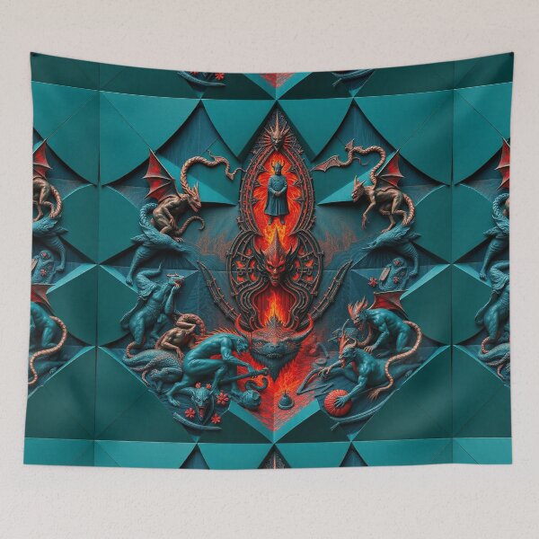 Item preview,  The Denizen Demons of Hell a Hellscape cool design designed and sold by Vintage Designs +.