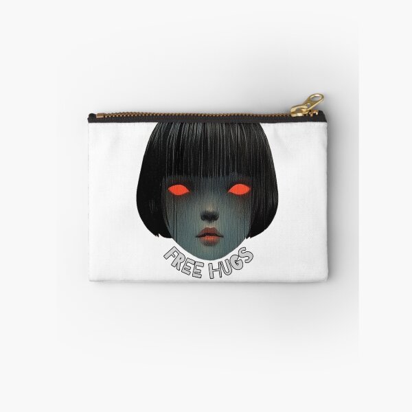 Item preview, Free Hugs. Funny scary creepy girl design. designed and sold by Shoot-The-Moon.