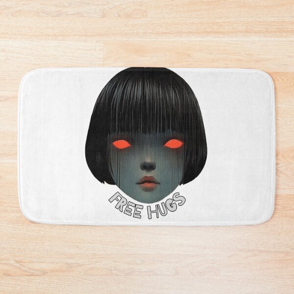 Item preview, Free Hugs. Funny scary creepy girl design. designed and sold by Shoot-The-Moon.