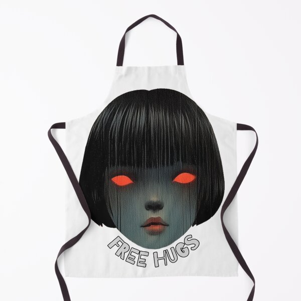 Item preview, Free Hugs. Funny scary creepy girl design. designed and sold by Shoot-The-Moon.