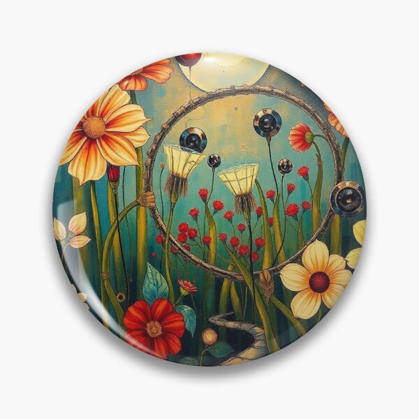 Item preview, A Beautiful Flower Garden painting inspired by Gustav Klimt designed and sold by Vintage Designs +.