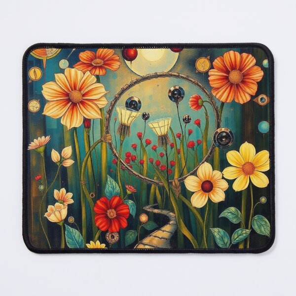 Item preview, A Beautiful Flower Garden painting inspired by Gustav Klimt designed and sold by Vintage Designs +.