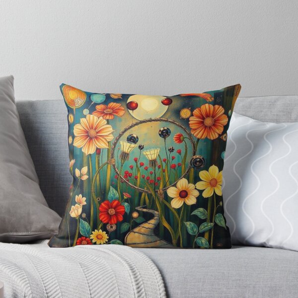 Item preview, A Beautiful Flower Garden painting inspired by Gustav Klimt designed and sold by Vintage Designs +.