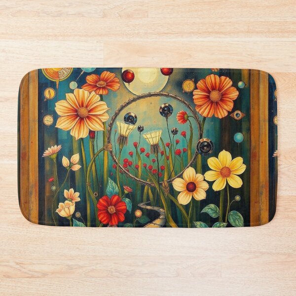 Item preview, A Beautiful Flower Garden painting inspired by Gustav Klimt designed and sold by Vintage Designs +.