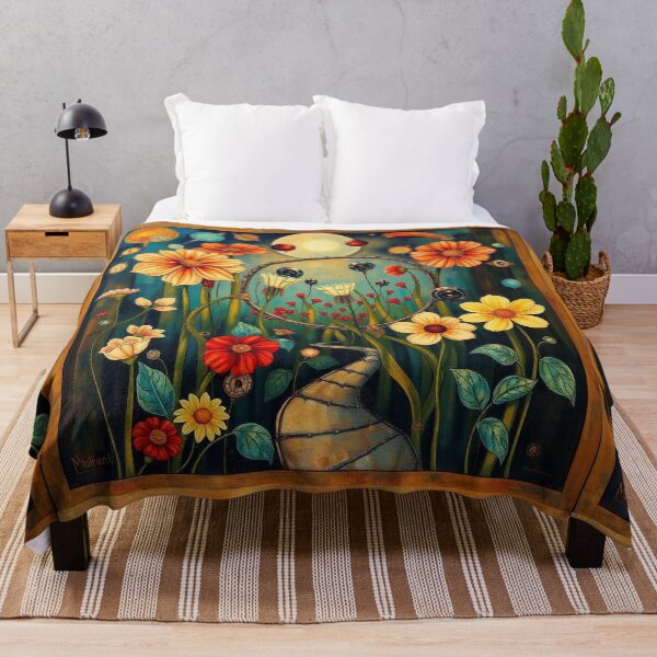 Item preview, A Beautiful Flower Garden painting inspired by Gustav Klimt designed and sold by Vintage Designs +.