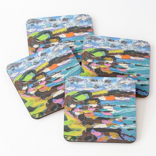 Item preview, Widemouth Bay Acrylic Painting Cornwall Nigel Waters designed and sold by nigelwatersart.