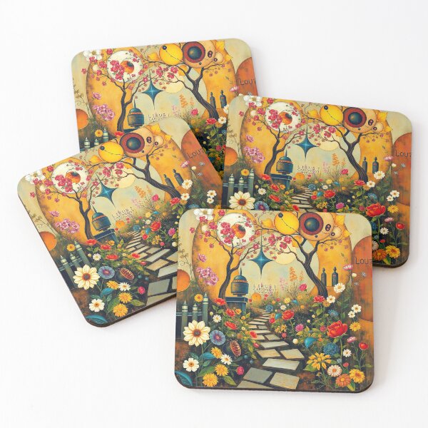 Item preview, A Beautiful Flower Garden painting inspired by Gustav Klimt designed and sold by Vintage Designs +.