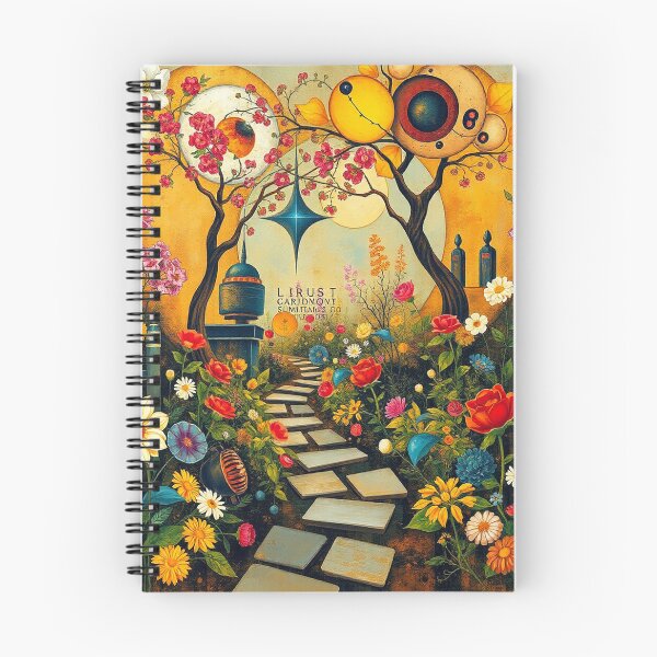 Item preview, A Beautiful Flower Garden painting inspired by Gustav Klimt designed and sold by Vintage Designs +.