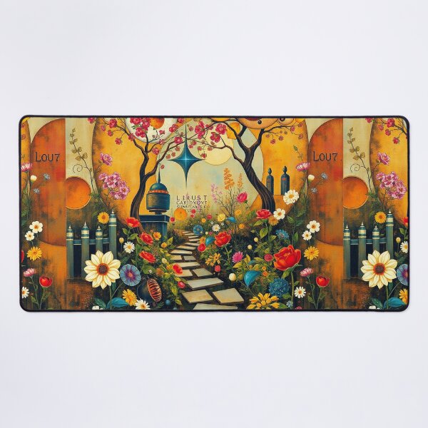Item preview, A Beautiful Flower Garden painting inspired by Gustav Klimt designed and sold by Vintage Designs +.