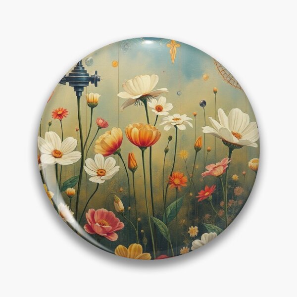 Item preview,  A Beautiful Flower Garden painting inspired by Gustav Klimt designed and sold by Vintage Designs +.