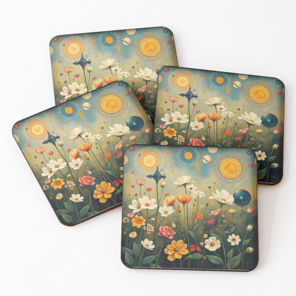 Item preview,  A Beautiful Flower Garden painting inspired by Gustav Klimt designed and sold by Vintage Designs +.