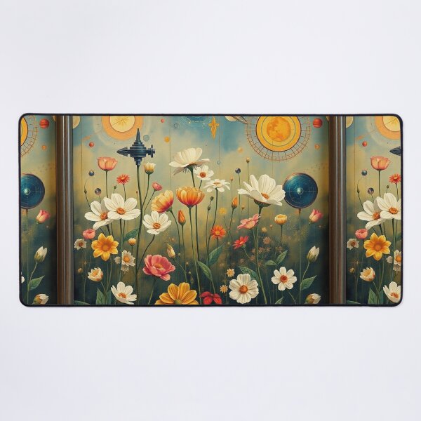 Item preview, A Beautiful Flower Garden painting inspired by Gustav Klimt designed and sold by Vintage Designs +.