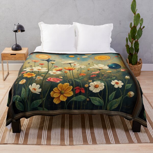 Item preview,  A Beautiful Flower Garden painting inspired by Gustav Klimt designed and sold by Vintage Designs +.