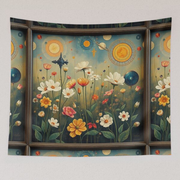 Item preview,  A Beautiful Flower Garden painting inspired by Gustav Klimt designed and sold by Vintage Designs +.