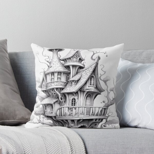 Item preview, Magical Fairy House #5 Coloring Page Pattern  designed and sold by DavidColoring.