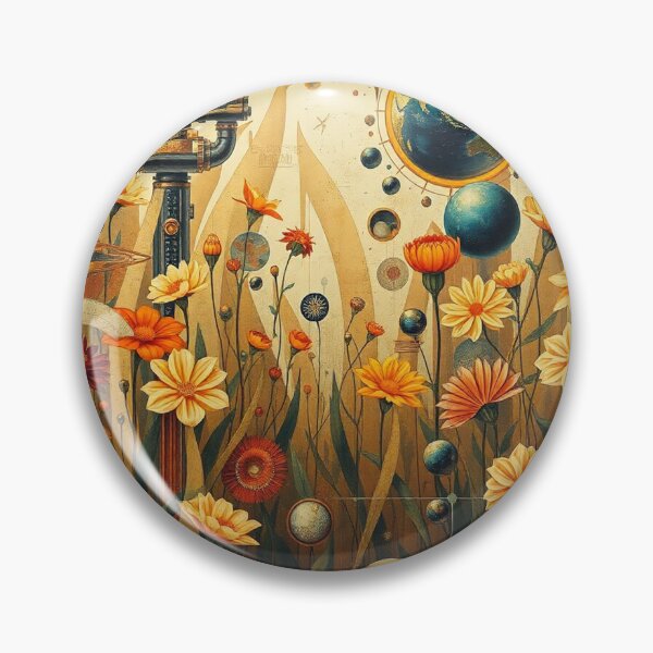 Item preview,  A Beautiful Flower Garden painting inspired by Gustav Klimt designed and sold by Vintage Designs +.