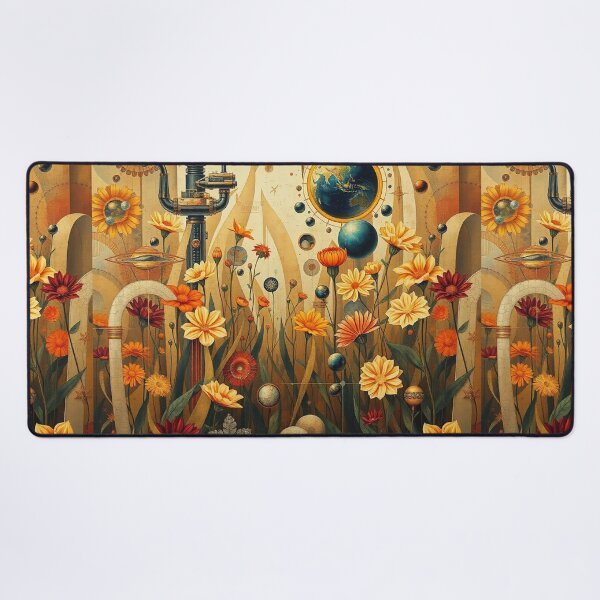 Item preview, A Beautiful Flower Garden painting inspired by Gustav Klimt designed and sold by Vintage Designs +.