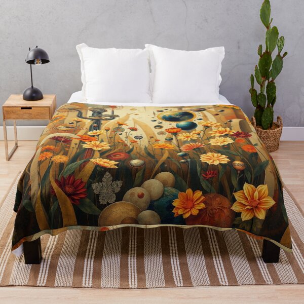 Item preview, A Beautiful Flower Garden painting inspired by Gustav Klimt designed and sold by Vintage Designs +.