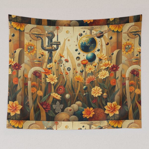 Item preview,  A Beautiful Flower Garden painting inspired by Gustav Klimt designed and sold by Vintage Designs +.