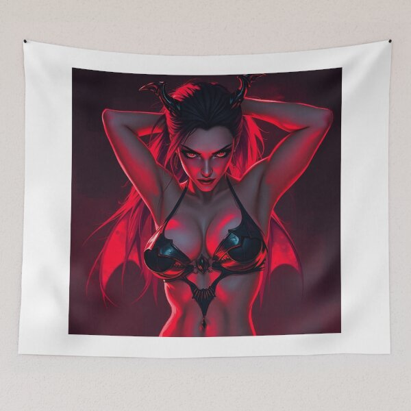 Item preview,  Sexy Vampire demon fantasy punk horror Girl illustration designed and sold by Vintage Designs +.