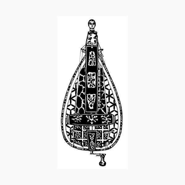 Item preview, Hurdy-Gurdy with decorative soundboard designed and sold by inkle.