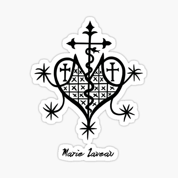 Marie Laveau - Veve - Calligraphy Sticker