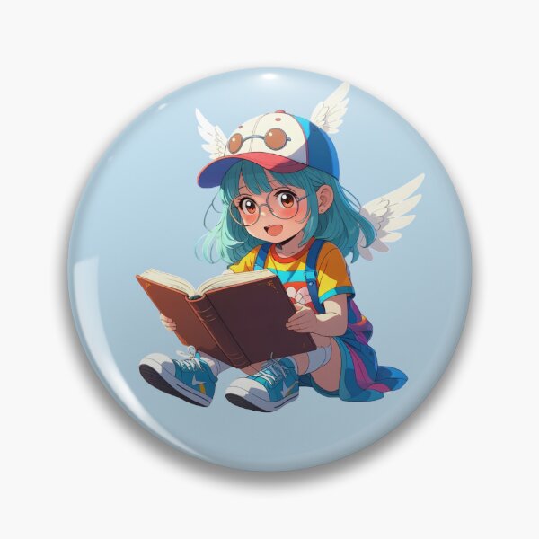 Item preview, Bookish Dreamer - Cute Anime Girl Reading Adventure designed and sold by TopUpDesign.