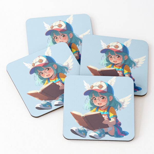 Item preview, Bookish Dreamer - Cute Anime Girl Reading Adventure designed and sold by TopUpDesign.