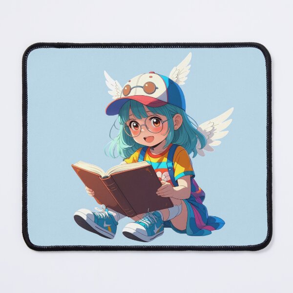 Item preview, Bookish Dreamer - Cute Anime Girl Reading Adventure designed and sold by TopUpDesign.