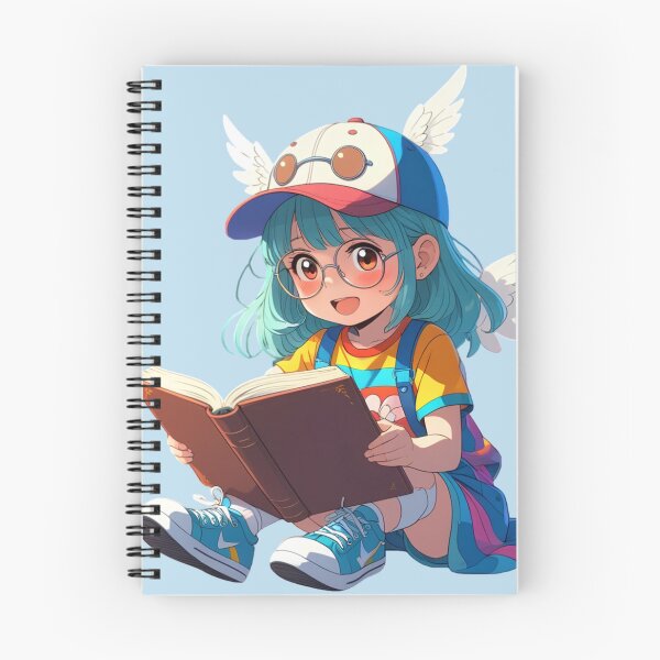 Item preview, Bookish Dreamer - Cute Anime Girl Reading Adventure designed and sold by TopUpDesign.