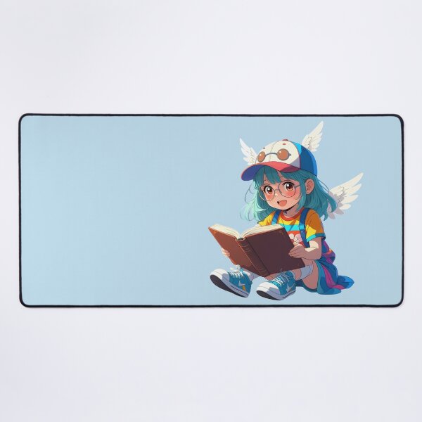 Item preview, Bookish Dreamer - Cute Anime Girl Reading Adventure designed and sold by TopUpDesign.