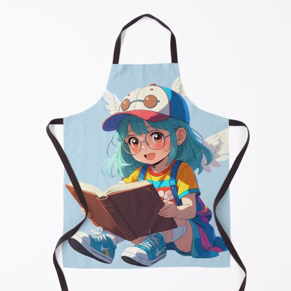 Item preview, Bookish Dreamer - Cute Anime Girl Reading Adventure designed and sold by TopUpDesign.