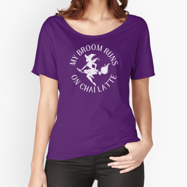 Item preview, My Broom Runs On Chai Latte Cheeky Witch® designed and sold by cheekywitch.