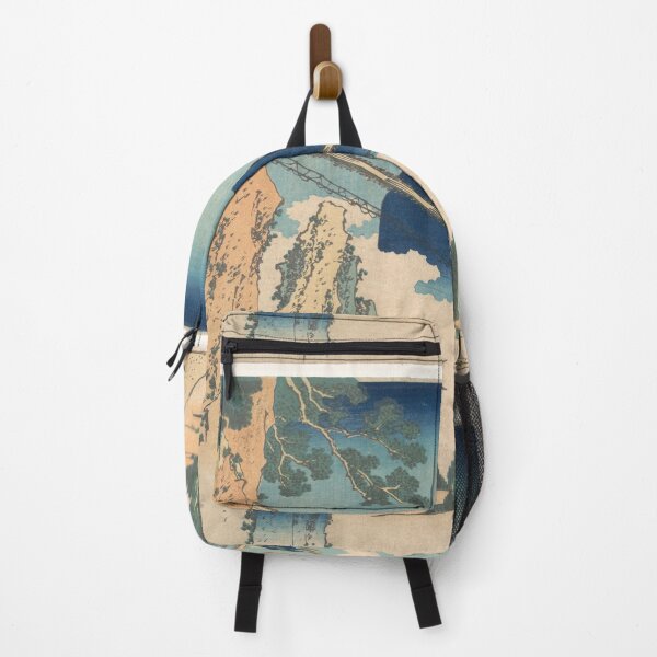Item preview, The Suspension Bridge on the Border of Hida and Etchū Provinces - Katsushika Hokusai ca. 1830 designed and sold by botanicalworks.