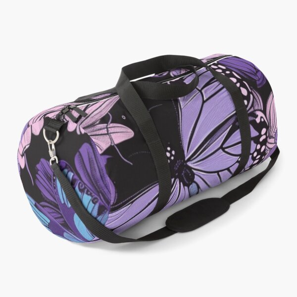 Item preview,  Black violet blue colorful floral butterfly pattern - whimsigoth dark cottagecore forestcore  designed and sold by cocomelon168.