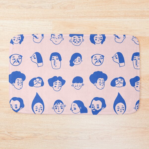 Item preview, Funny Line Blue Faces designed and sold by riadesignstore.