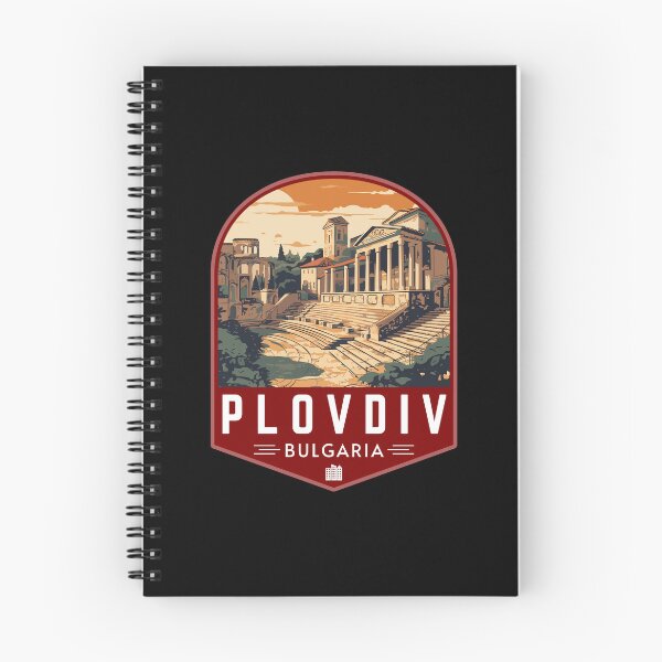 Item preview, Plovdiv in Bulgaria Retro Travel Art Badge designed and sold by MaateoDesign.