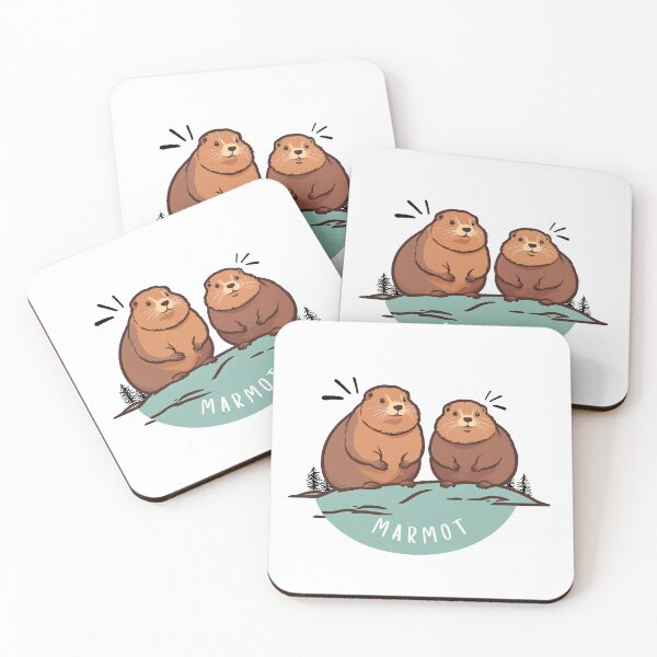 Item preview, A unique design featuring a simple graphic and typography, with a 'Marmot', a cute herbivorous animal that lives in the mountain plains designed and sold by postprocess.