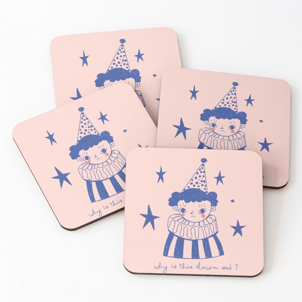 Item preview, Sad Cute Clown designed and sold by riadesignstore.