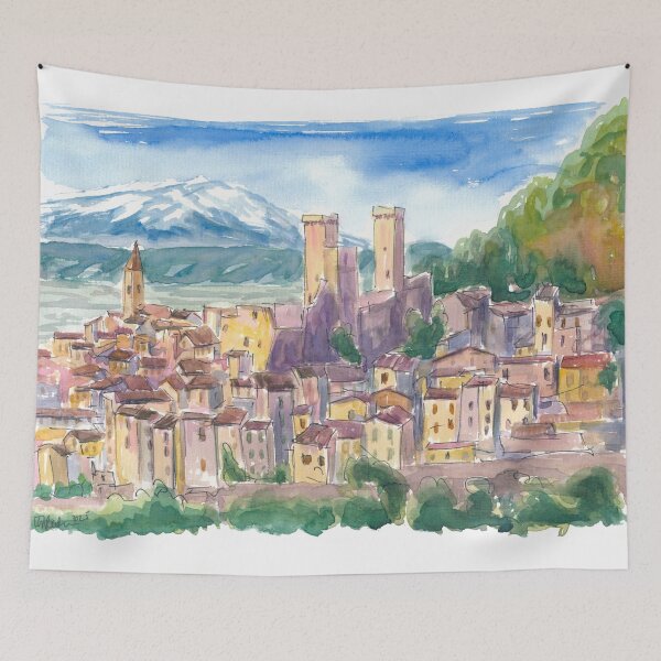 Item preview, Timeless Pacentro Towers and the Majella Mountains designed and sold by artshop77.